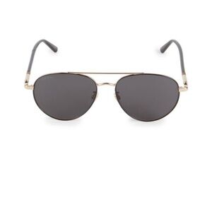 GUCCI WOMENS AVIATOR BLACK FRAME POLARIZED SUNGLASSES